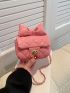 Mini Novelty Bag Quilted Chain Strap Bow Decor