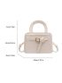 Mini Square Bag Crocodile Embossed Double Handle