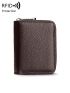 Genuine Leather Litchi Embossed Card Holder