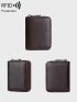 Genuine Leather Litchi Embossed Card Holder