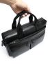 Genuine Leather Men Briefcase Double Handle