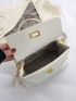 Minimalist Square Bag Twist Lock Flap Elegant