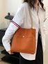 Medium Square Bag Brown Pocket Front For Daily