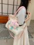 Large Shoulder Tote Bag Star Decor Fashionable For Daily