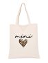 Small Shopper Bag Heart & Letter Pattern Double Handle For Shopping