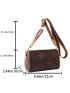 Small Bucket Bag Letter Pattern Adjustable Strap For Work