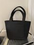 Small Shoulder Tote Bag Black Minimalist For Daily