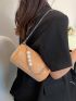 Mini Bucket Bag Studded & Faux Pearl Decor Chain Strap For Party