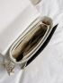 Small Straw Bag Metal Decor Top Handle For Vacation