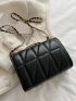 Mini Square Bag Quilted PU Flap For Daily Life