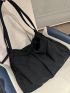 Oversized Hobo Bag Casual Polyester Black For Daily Life