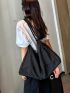 Oversized Hobo Bag Casual Polyester Black For Daily Life