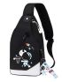 Mini Sling Bag Astronaut Pattern With Random Bag Charm For Daily Life