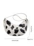 Cow Pattern Hobo Bag PU For Daily Life