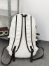 Letter Graphic Functional Backpack Two Tone For Daily Life