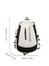 Letter Graphic Functional Backpack Two Tone For Daily Life