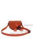 Mini Saddle Bag Release Buckle Decor Neon Orange Funky For Daily Life