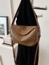 Minimalist Hobo Bag Medium Contrast Binding Zipper