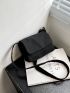 Mini Flap Messenger Bag Solid Black