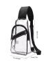 Mini Sling Bag Zip Front Clear Waterproof For Daily Life