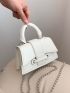 Mini Square Bag Litchi Embossed PU Flap For Daily Life
