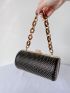 Mini Box Bag Studded & Faux Pearl Decor For Party