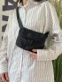 Mini Square Bag Plain Lightweight Adjustable-strap Zipper For Outdoor