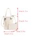 Mini Bucket Bag Litchi Embossed Double Handle Chain Decor With Purse PU Fashionable For Daily Life