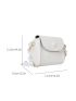 Mini Square Bag White Flap For Daily