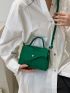 Mini Square Bag Crocodile Embossed Top Handle