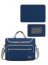 Patch Decor Men Briefcase Double Handle Colorblock