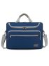 Patch Decor Men Briefcase Double Handle Colorblock