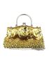 Beaded & Sequin Decor Evening Bag Kiss Lock Design for Party