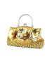 Beaded & Sequin Decor Evening Bag Kiss Lock Design for Party