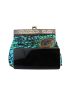 Mini Square Bag Sequin Decor Kiss Lock Chain Strap