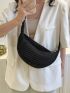 Oversized Hobo Bag Ruched Detail Minimalist