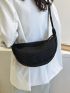 Oversized Hobo Bag Ruched Detail Minimalist