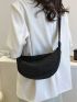 Oversized Hobo Bag Ruched Detail Minimalist