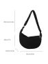 Oversized Hobo Bag Ruched Detail Minimalist