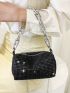 Mini Evening Bag Rhinestone Decor Chain Strap