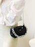 Mini Evening Bag Rhinestone Decor Chain Strap