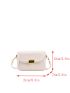 Small Flap Square Bag Metal Decor PU