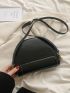 Small Flap Saddle Bag Metal Decor PU