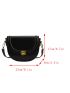 Small Flap Saddle Bag Metal Decor PU