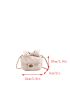 Mini Flap Novelty Bag Quilted Pattern Bow Decor Turn Lock