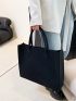 Heart Embossed Shoulder Tote Bag Oversized For Daily Life