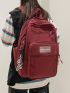 Letter Graphic Classic Backpack Medium With Bag Charm For School