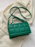 Minimalist Square Bag With Coin Purse Green