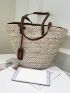 Minimalist Straw Bag Medium For Beach