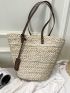 Minimalist Straw Bag Medium For Beach